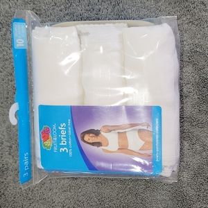 Fruit of the Loom 3 Pair White Briefs!!!